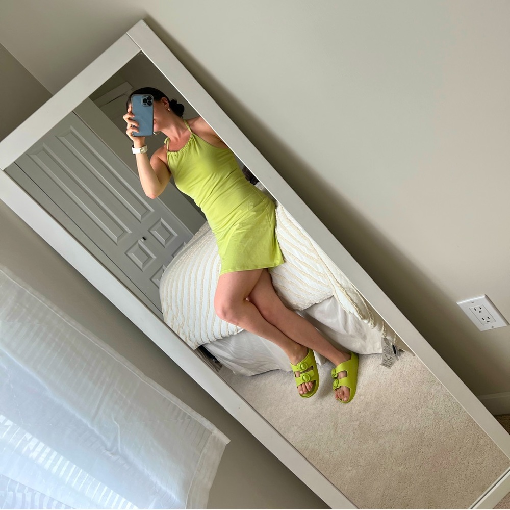Lime green halter dress